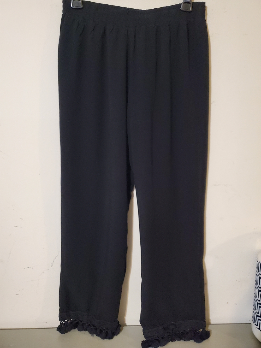 Retro Threads Rayon Fringe Hem Boho Pull On Pants Womens Sz Small